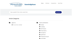 Desktop Screenshot of knowledgebase.absoluteautomation.com