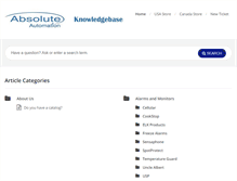 Tablet Screenshot of knowledgebase.absoluteautomation.com
